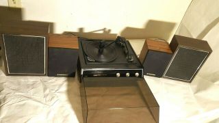 Vtg Montgomery Ward Airline Record Player,  Extra Pioneer Speakers 33 45 78