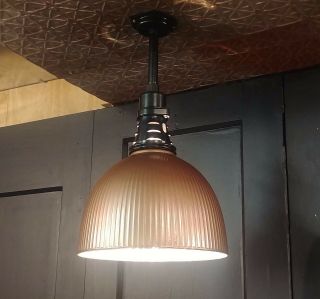 Vintage Mercury Glass X - Ray Light Fixture By Curtis Lighting Restored Industrial