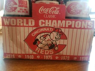 Coca cola Classic Cincinnati Reds world Champions Commemorative 6 pack bottles 2
