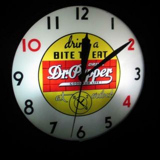 Vintage Pam Lighted Advertising DR PEPPER Clock 3