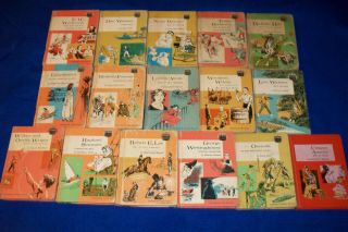 16 Vintage Childhood Of Famous Americans History Books,  1950s - 1960s Hardbacks