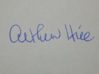 Arthur Hill Actor Owen Marshall Counselor At Law Autograph Signature Signed Card