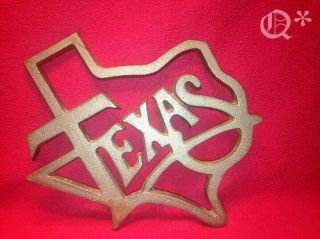Vintage Cast Iron Sign Texas
