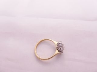 18ct gold 3/4 carat old cut diamond cluster ring 2