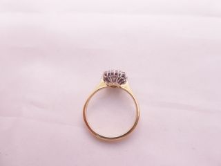 18ct gold 3/4 carat old cut diamond cluster ring 3