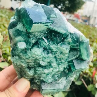 2.  1lb Discovery Of Natural Transparent Green Fluorite Dlb944