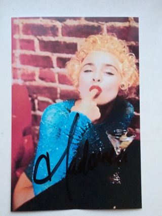 Hand Signed Photo Autograph Madonna