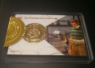Spider - Man 3 2007 Movie Prop Coin Card,  Rittenhouse,  (1:600) 198.  Marvel