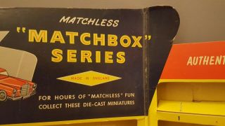 RARE Vintage Lesney Matchbox Car Store Display 1963 Cardboard Hotwheels Redline 3