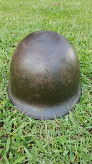 Vintage Wwi Wwii Vietnam ?? Metal Us Military Helmet
