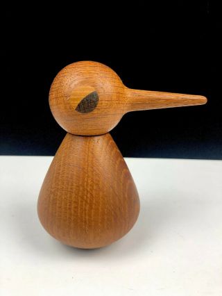 Vintage Danish Modern Kristian Vedel Turned Oak MCM Designer Bird 2