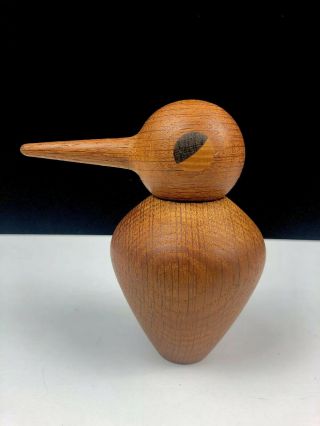 Vintage Danish Modern Kristian Vedel Turned Oak MCM Designer Bird 3