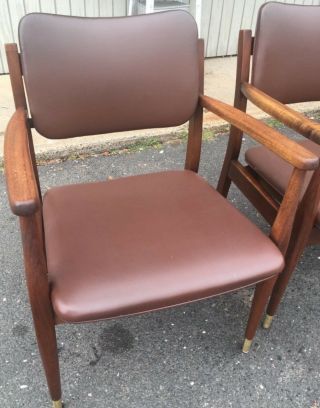 Set Of 6 American Mid Century Modern Walnut Dining Chairs By Gregson 2