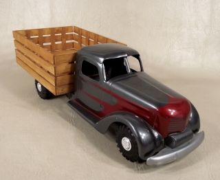 1950s Buddy L Truck 1970s Customization Great Paint W/scallops,  Wood Stakebed