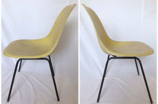Eames For Herman Miller 1960s Fiberglass Shell Chair Set In Parchment 3