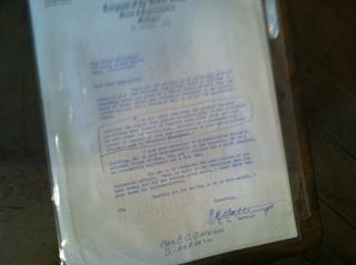 Historical Signed Document E C Gathings Arkansas 1963 Hr.  20/11