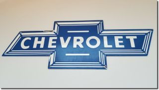 Vintage Porcelain Chevrolet Service Station Ok Dealership Gas Oil Trucks Gm Sign
