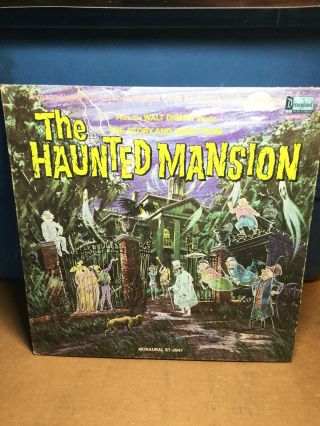 Vintage 1969 Disneyland Records Walt Disney The Haunted Mansion Lp Record Album
