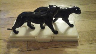 Art Deco Style Statue Ornament Cat Panthers