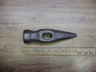 Vntg Unbranded 3lb.  15.  6oz.  Blacksmith Piercing Hammer Head,  7 - 9/16 ",  1 - 5/16 " Face