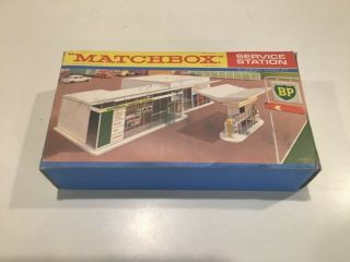 Vintage Lesney Matchbox Bp Service Station Mg - 1 Made In England Old Stock