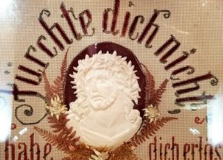 1800s Antique German Paper Punch Needlework Victorian Religious eidelweis 3