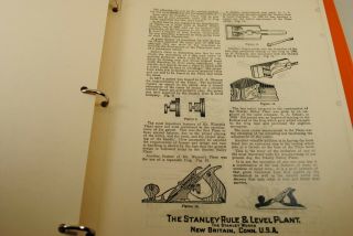 Notebook With 17 Pages Of Vintage Stanley Tools Prints