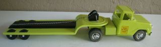 Tonka State Hi - Way Dept Truck With Lowboy Be Green Professionally Restored