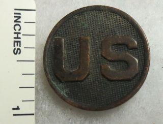 Ww1 Vintage U.  S.  Army Collar Disk Us Enlisted Man Em Insignia