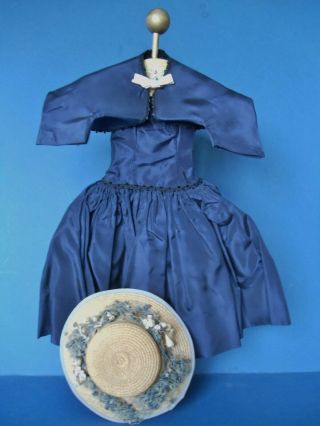 Vtg 1955 Cissy Doll Clothes Dress Bolero Hat Orig Outfit Tagged Mme Alexander