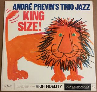 Andre Previn Trio Jazz King Size Orig 1959 Contemporary M 3570 Dg Mono Lp Nm -