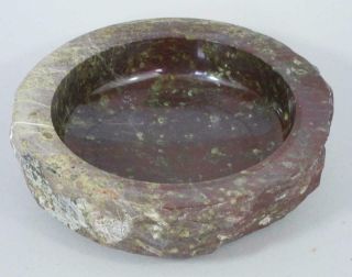 Large Vintage Cornish Serpentine Stone Bowl 7 Inches 180mm Diameter