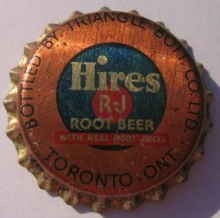 Hires R - J Root Beer Soda Bottle Cap; Toronto Canada; Cork