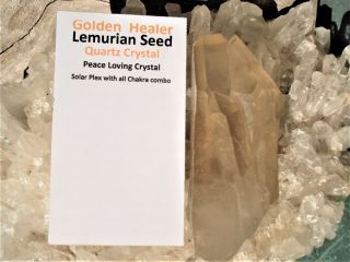 Golden Healer Lemurian Seed Crystals Point - Energetic Energy Tool