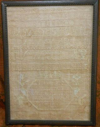 Good Antique Small Needlework Sampler,  Mary Robards Aged 10 Years 1820