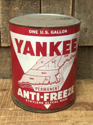 Ultra Rare Vintage Yankee Anti Freeze 1 Gallon England Not Oil Can Sign