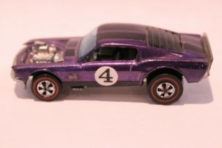 Fantastic Hot Wheels Redline Boss Hoss Mustang Purple W/ Dark Interior