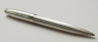 Vintage S.  T.  Dupont Olympio Silver Plated Ballpoint Pen 2