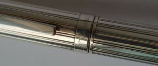 Vintage S.  T.  Dupont Olympio Silver Plated Ballpoint Pen 3