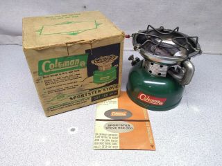 Coleman Single Burner Stove 502 - 700 W/ Box Vintage 1962 Sportster