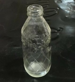 Vintage Dr.  Pepper Grenade Bottle 6 Oz.  Rare Clear Size