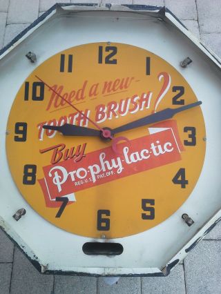 Vintage Octagonal NPI Neon Advertising Clock 2