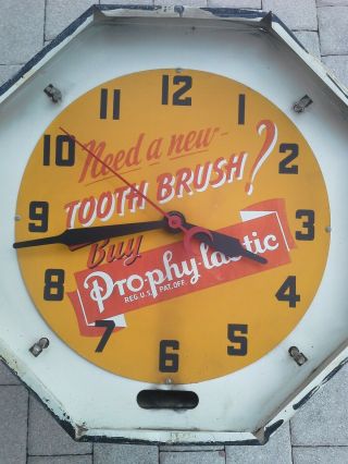 Vintage Octagonal NPI Neon Advertising Clock 3