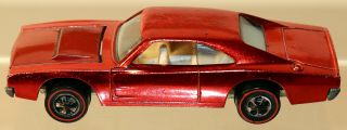 Dte 1969 Hot Wheels Redline 6268 Metallic Red Custom Dodge Charger W/white Int