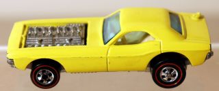 Dte 1973 Hot Wheels Redline 6982 Yellow Enamel Show Off W/white Interior