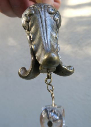 Acanthus Deco Design Gilt Cast Brass Bronze Lamp Chandelier Finial Part Vintage
