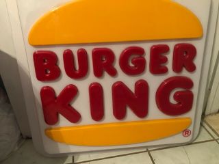 Authentic Burger King Advertising Sign