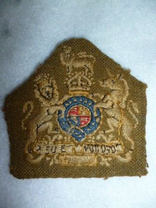 Regimental Sergeant Major Trade Patch Sleeve Badge,  Ww1