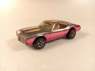 1971 Hot Wheels Redline Olds 442 Hot Pink Fade 6467 No Wing