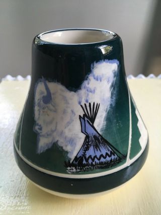 Sioux Native American Art Pottery By Artist Little Thunder